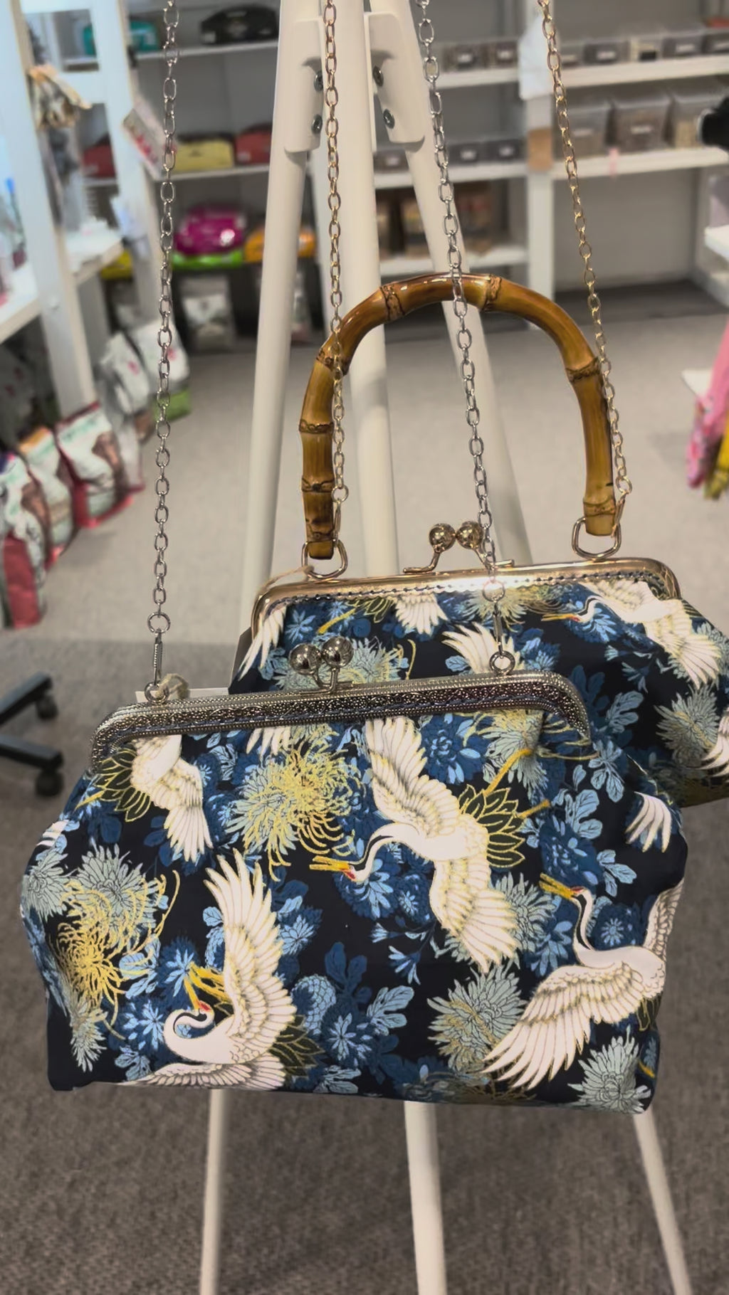 Bügeltasche "Kranich-Poesie"