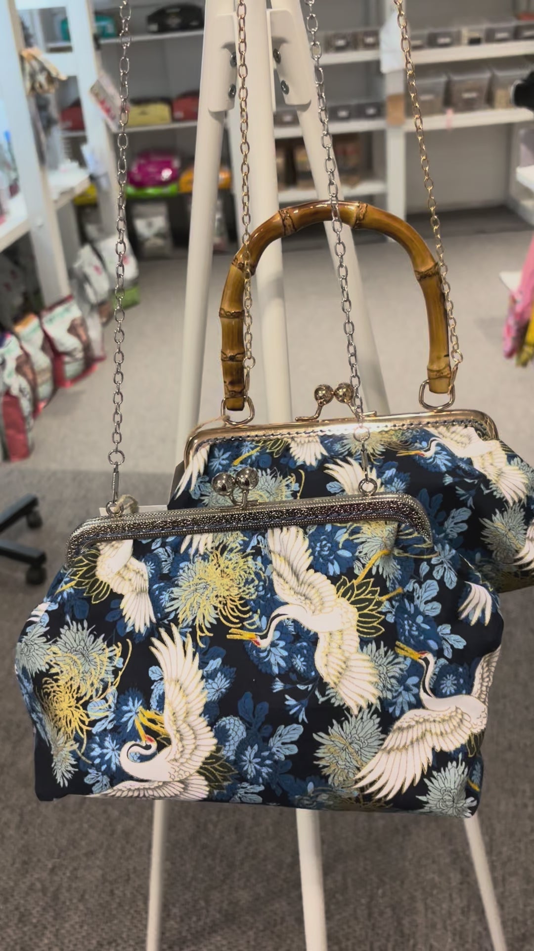 Bügeltasche "Kranich-Poesie"