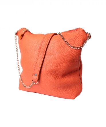 Leder Ketten Henkeltasche "Orange"